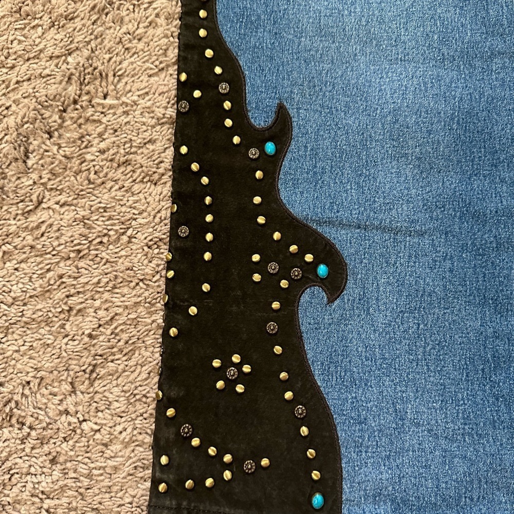 Diane Gilman Western Bootcut Embellished Jeans Size 12P - Picture 10 of 14